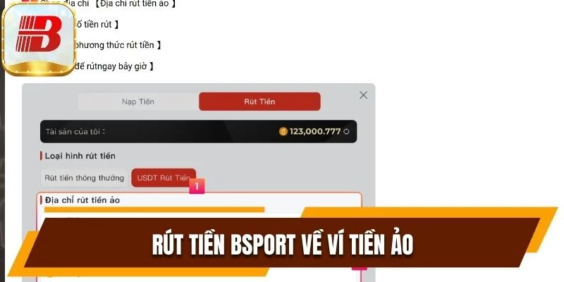 Hướng Dẫn Rút Tiền Bsport Nhanh Gọn Trong Vòng 3 Phút 5 Rút tiền Bsport về ví tiền ảo